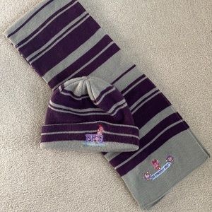 VTG Powerpuff Girls 2002 Purple Gray Scarf Beanie